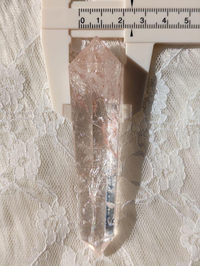 高品質　♡ピンクアゼツライト（通称） ピンククリアクォーツ♡ 　ワンド　　虹