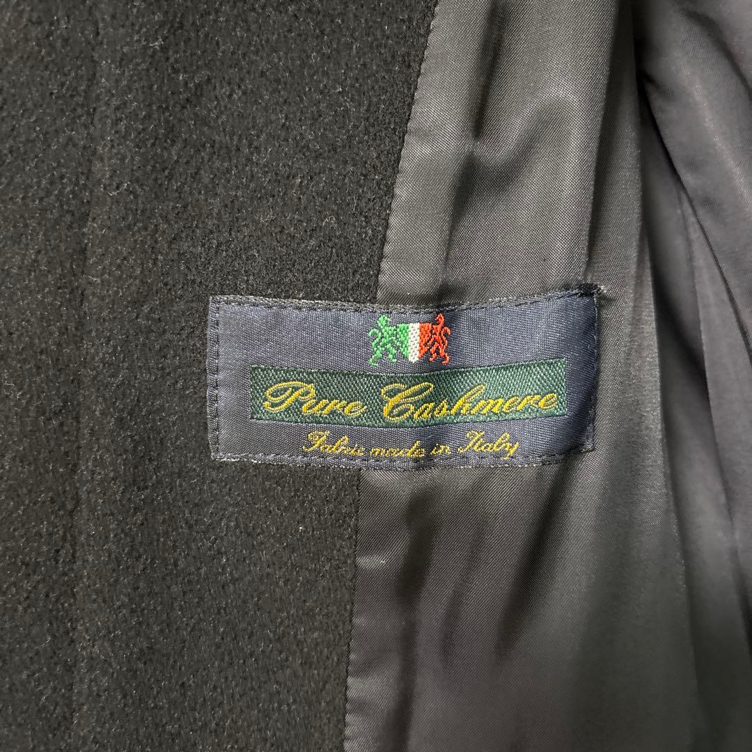 ロングコート　ANAYIブラック　36 スタンドカラー　カシミヤ100