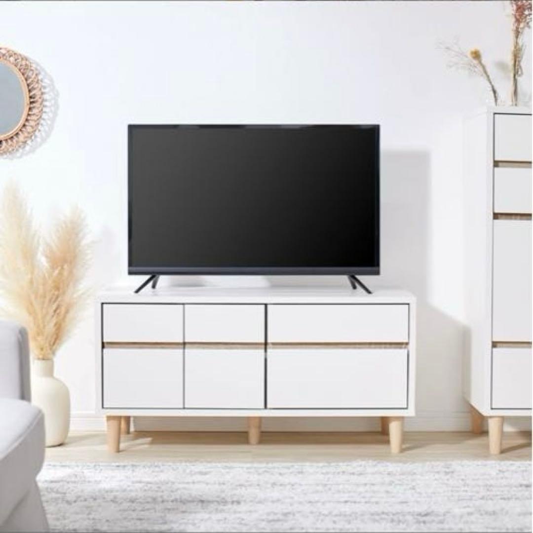 専用！！ 完売商品　LOWYA ホワイト テレビ台 引き出し付き