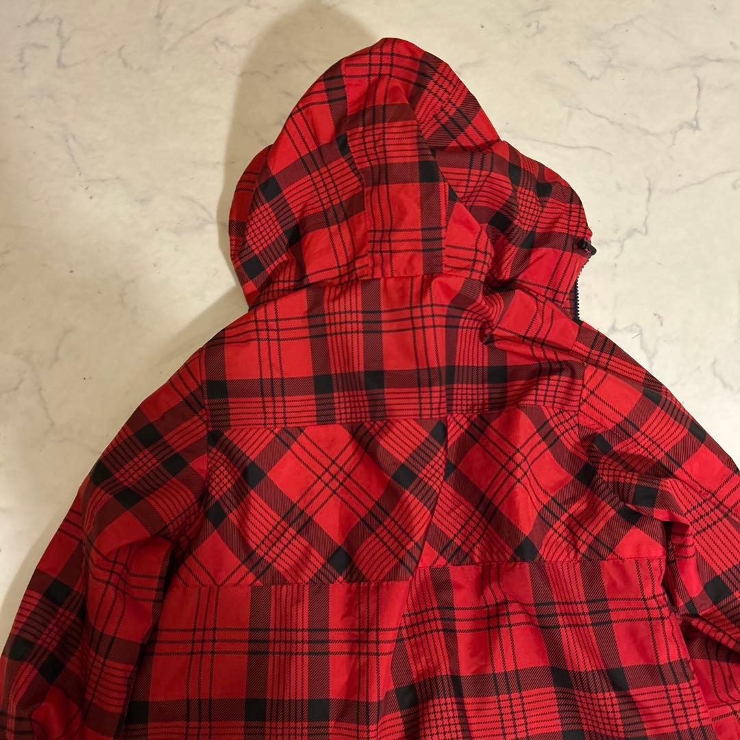 【新品】Adidas 赤黒チェック ジップパーカー サイドリボン　ジャージ