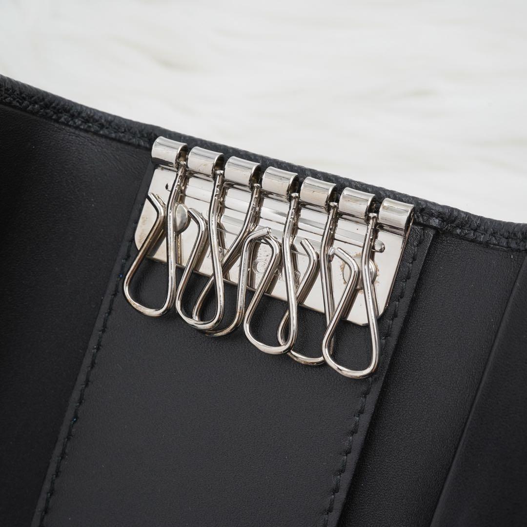 未使用品　箱付き　BVLGARI ブルガリ　キーケース　サークル金具　ブラック