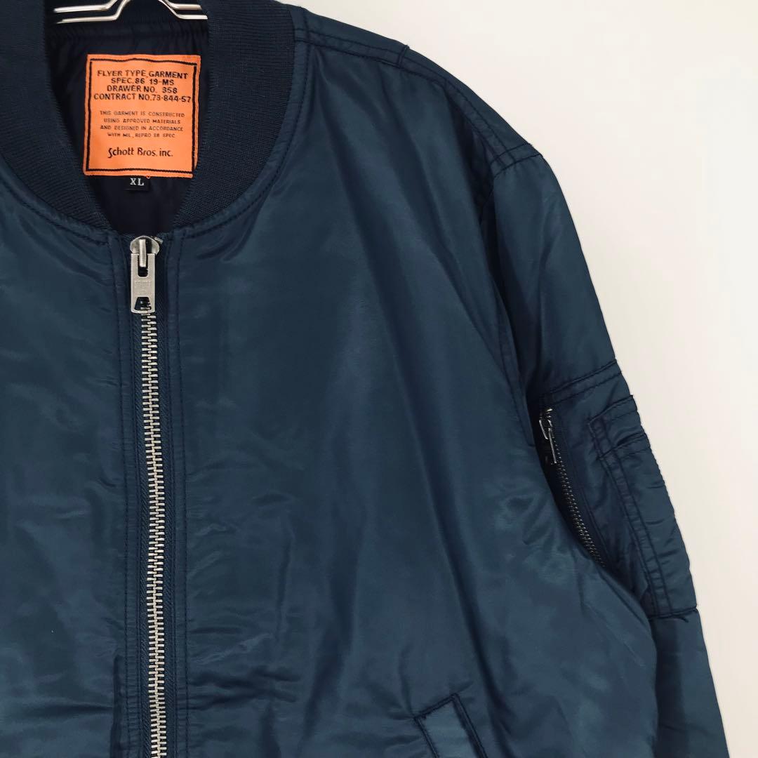 ショット×ロンハーマン　MA-1 XL ネイビー