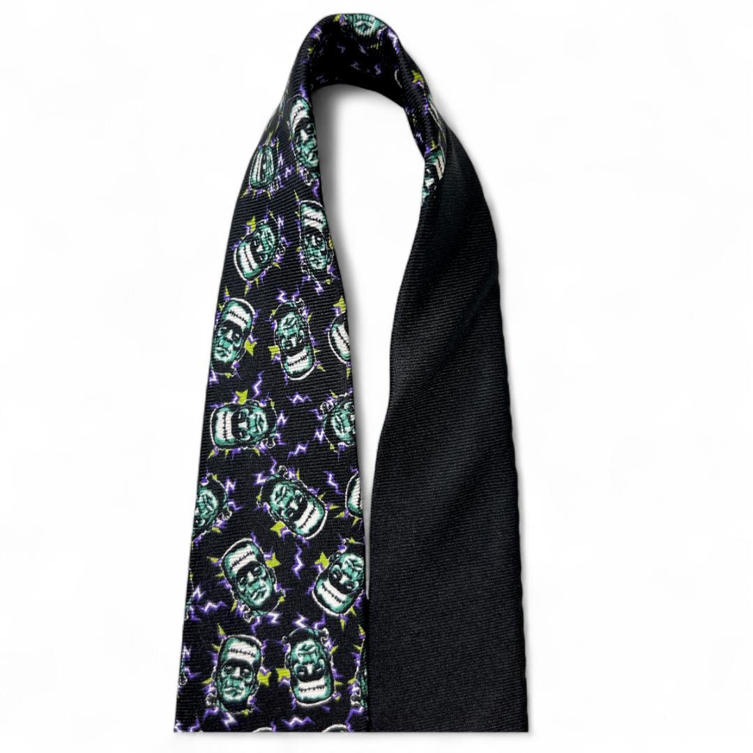 極美品　PRADA ネクタイ シルク フランケンシュタイン ブラック 箱付き