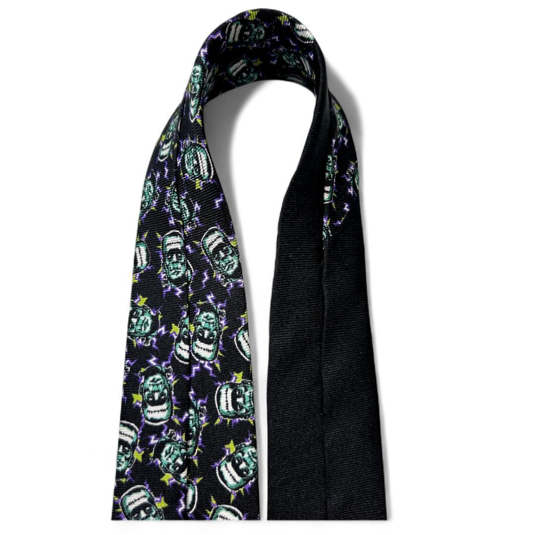 極美品　PRADA ネクタイ シルク フランケンシュタイン ブラック 箱付き