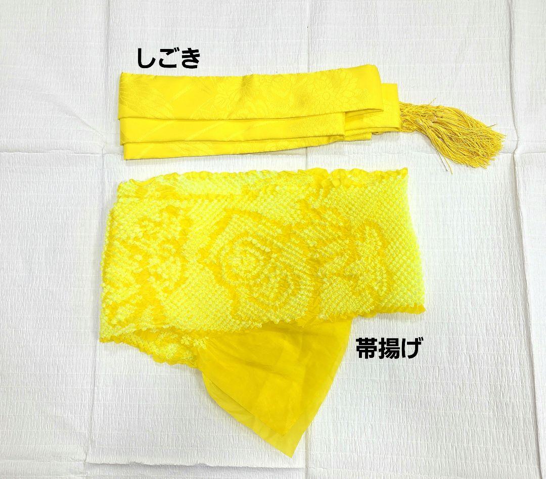 七五三　7歳　120cm　黒　しぼり柄　ポリエステル　髪飾り