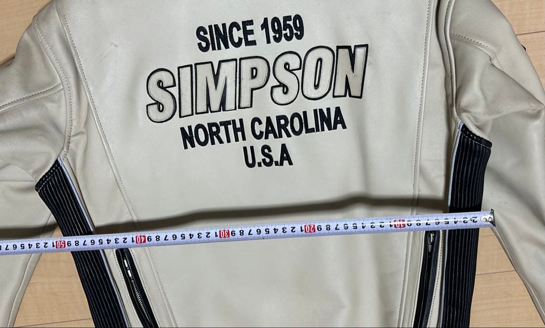 SIMPSOM 牛革ジャケット ベージュ