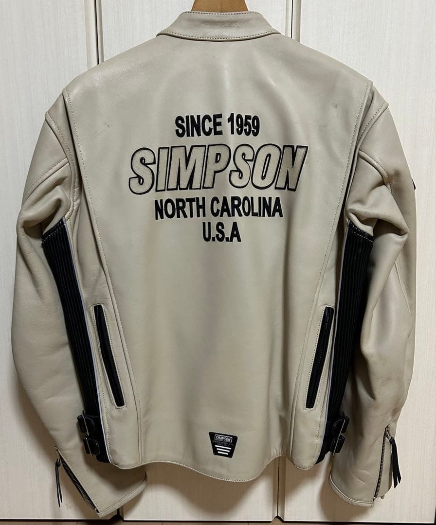 SIMPSOM 牛革ジャケット ベージュ