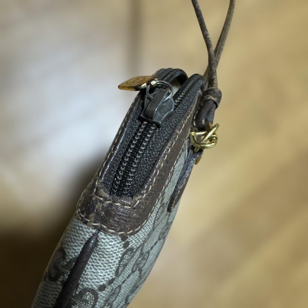 オールドグッチ GGスプリーム シェリーライン ショルダーバッグ ブラウン