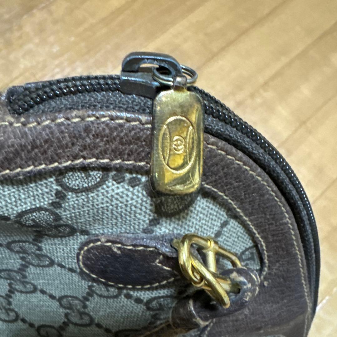 オールドグッチ GGスプリーム シェリーライン ショルダーバッグ ブラウン