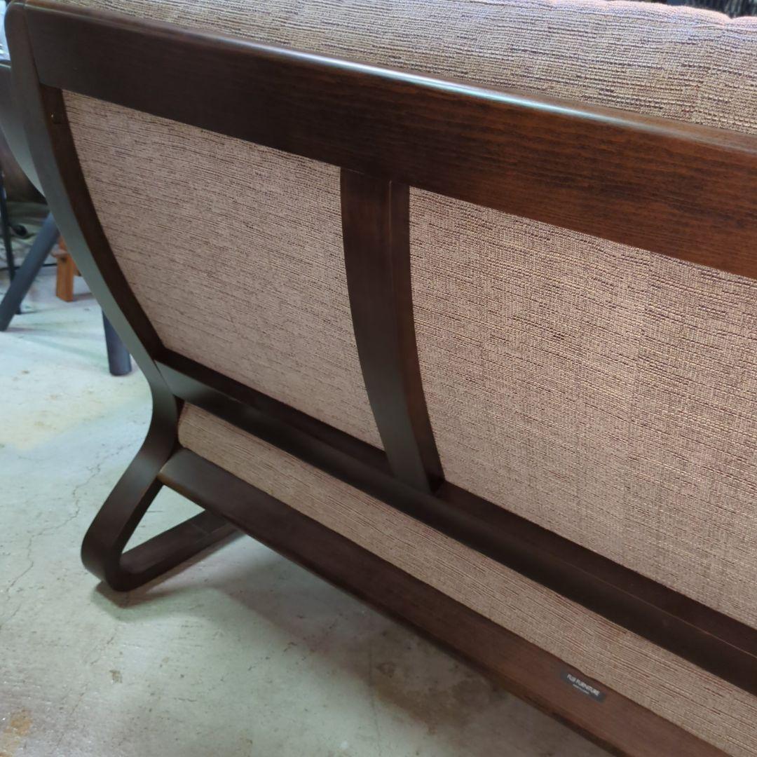 富士ファニチャー 2人掛けソファ ファブリック ブラウン モダン