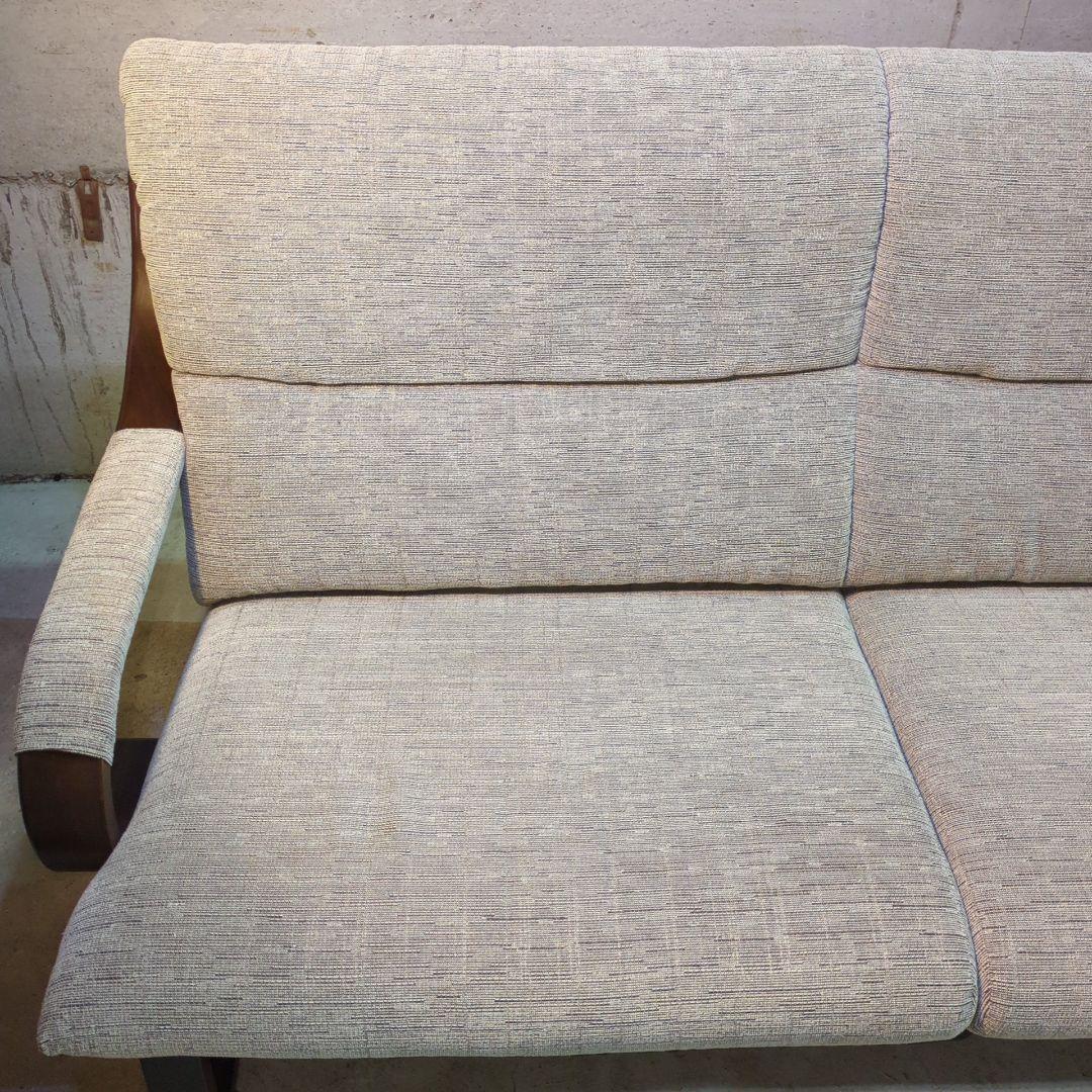 富士ファニチャー 2人掛けソファ ファブリック ブラウン モダン