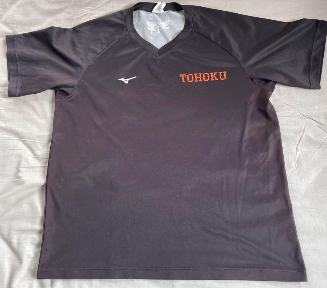 東北高等学校　東北　男子バレーボール部　練習着　Tシャツ　昇華プリント　ミズノ