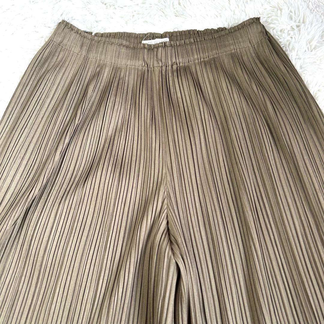 【極美品】プリーツプリーズ ポケットあり スーパーワイド プリーツパンツ 袴 3