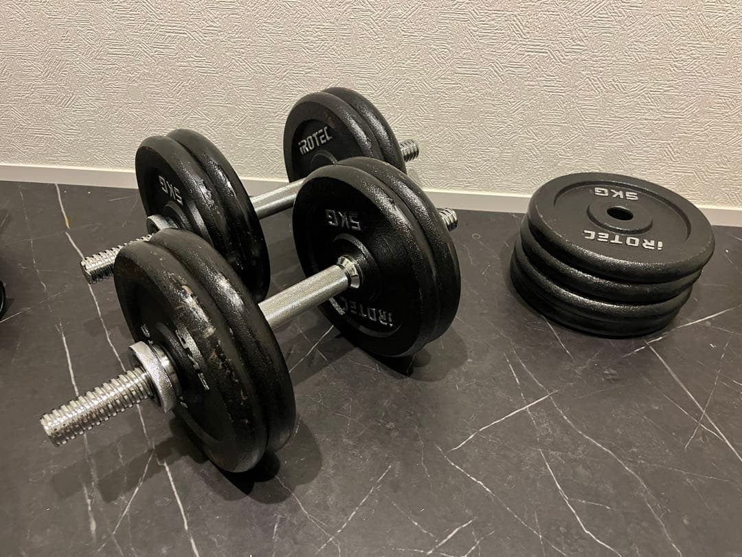 【直接受け渡し】iROTEC ダンベルセット　42.5kgセット【愛知県西尾市】