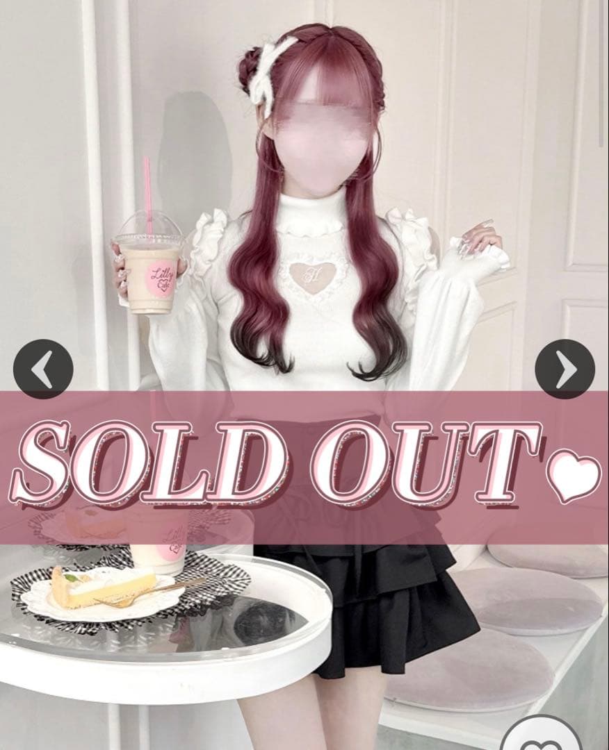 HONEY MEW ハートカットタートルニット ホワイト ハニーミュウ F