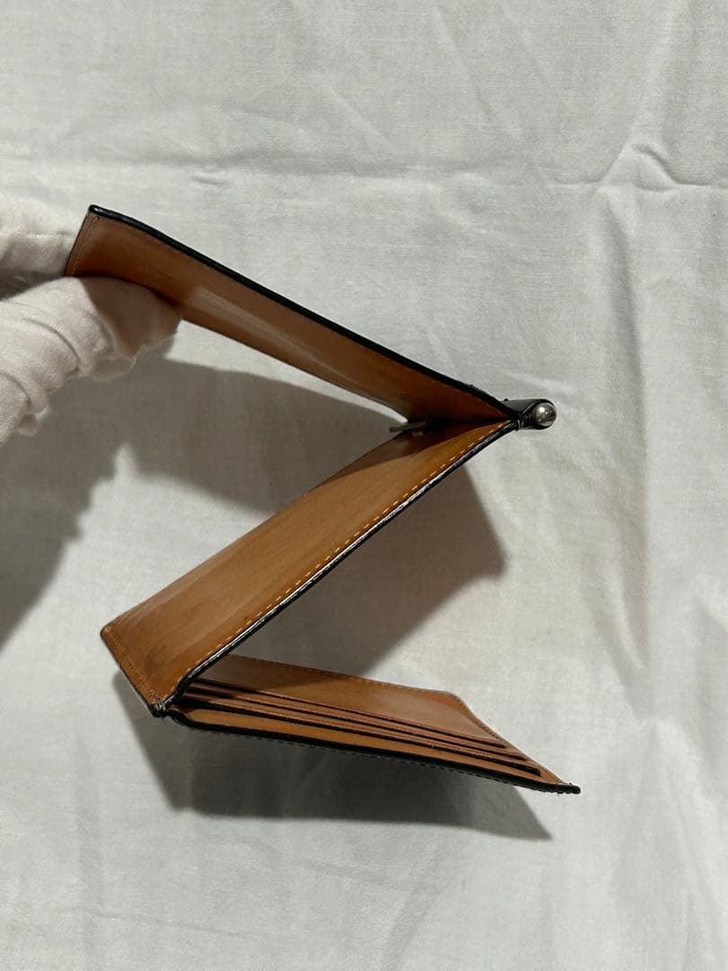 12345　マルジェラ　黒レザー 二つ折り財布