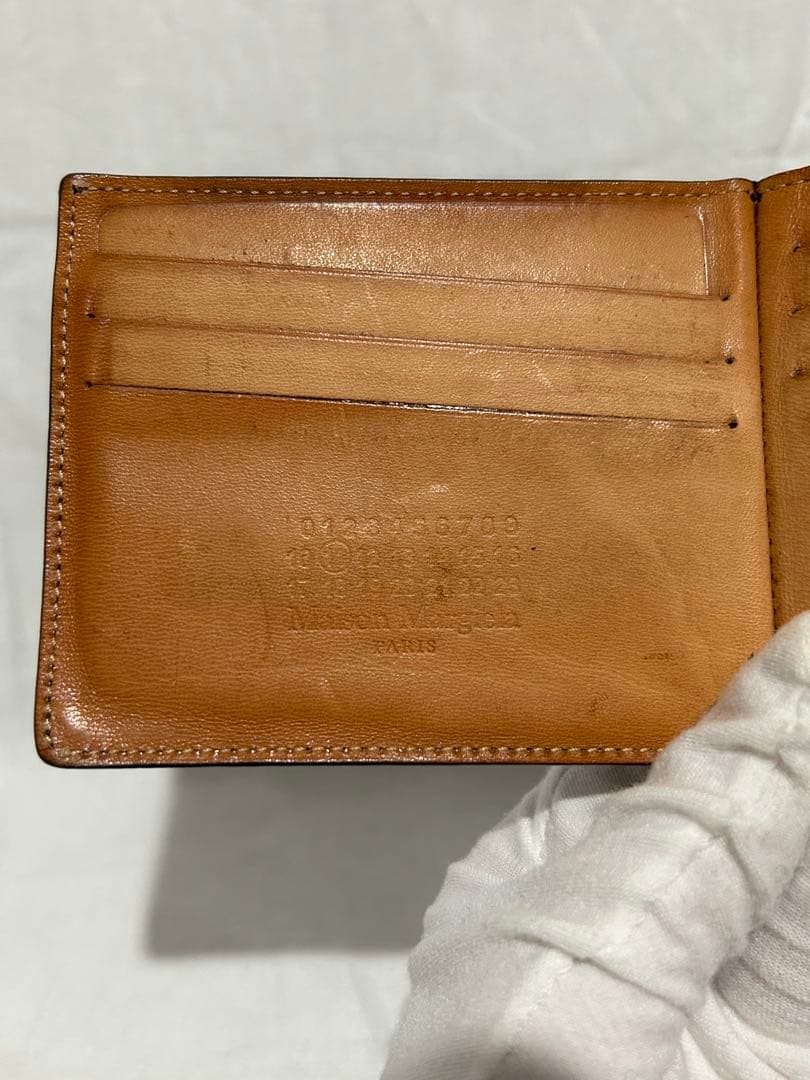 12345　マルジェラ　黒レザー 二つ折り財布