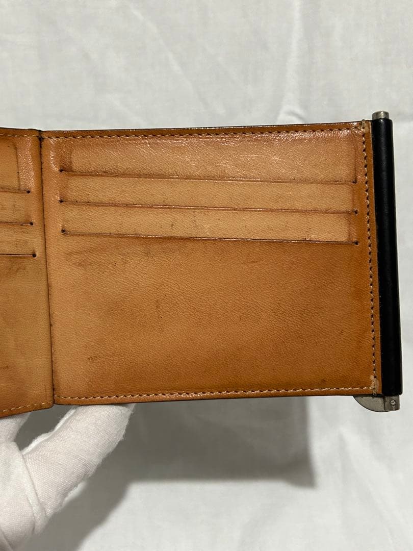 12345　マルジェラ　黒レザー 二つ折り財布