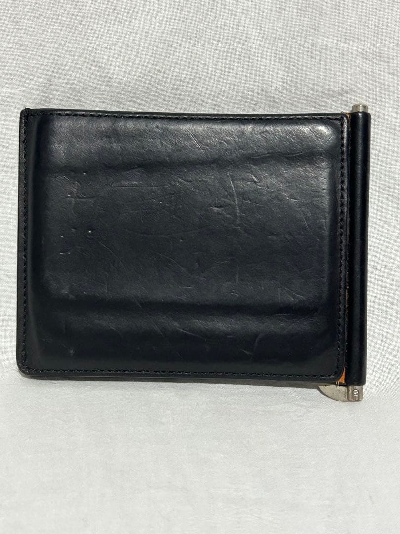 12345　マルジェラ　黒レザー 二つ折り財布