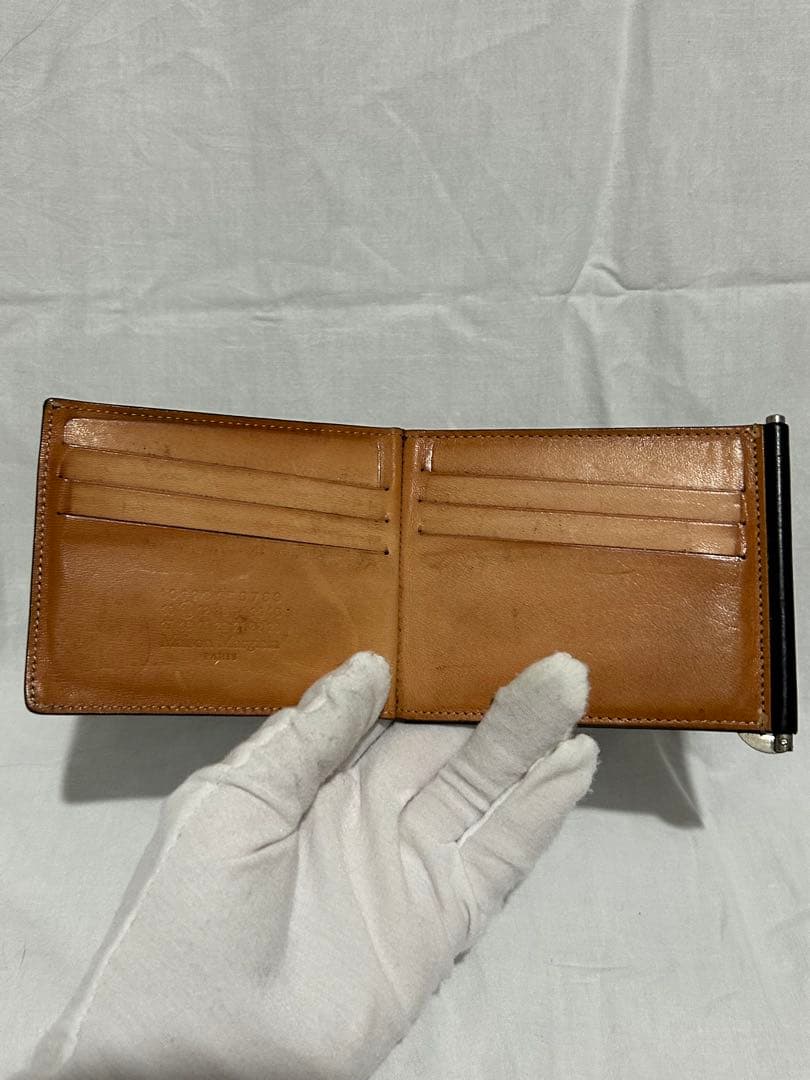 12345　マルジェラ　黒レザー 二つ折り財布