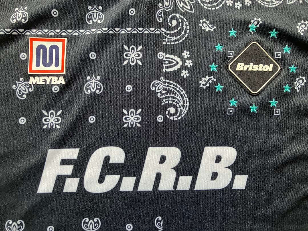 F.C.R.B. × MEYBA ゲーム シャツ バンダナ ペイズリー XL