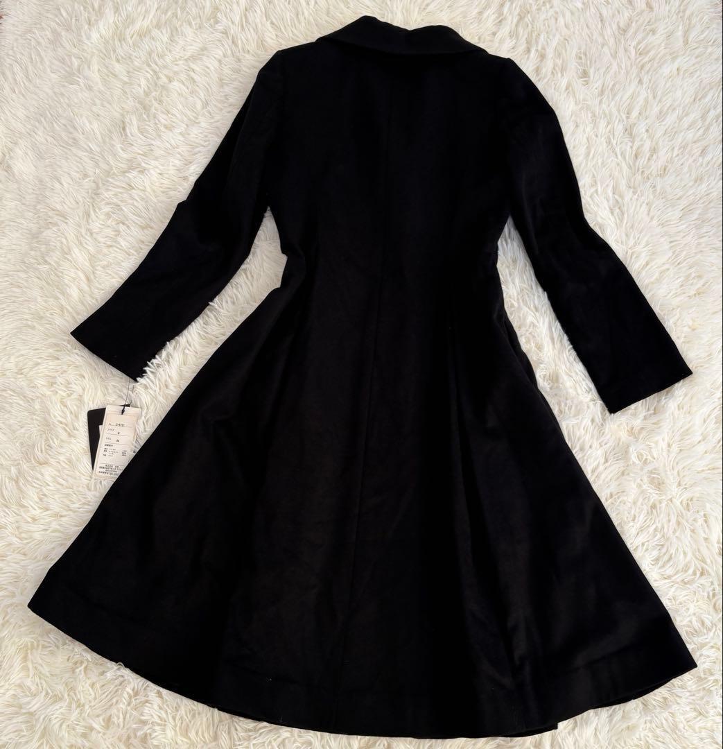 未使用タグ付✨ミンクファーロングコート 高級カシミヤAラインレディース女優襟