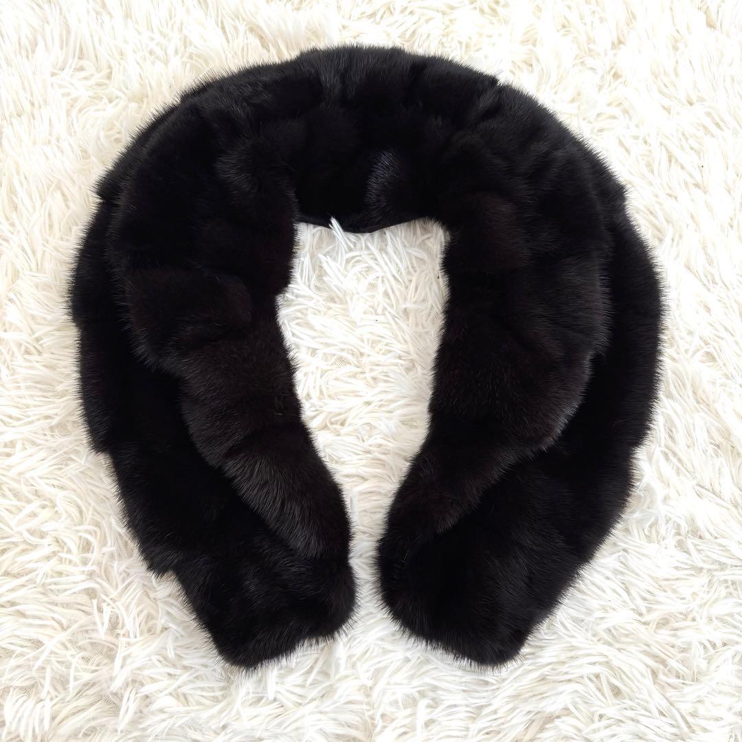 未使用タグ付✨ミンクファーロングコート 高級カシミヤAラインレディース女優襟