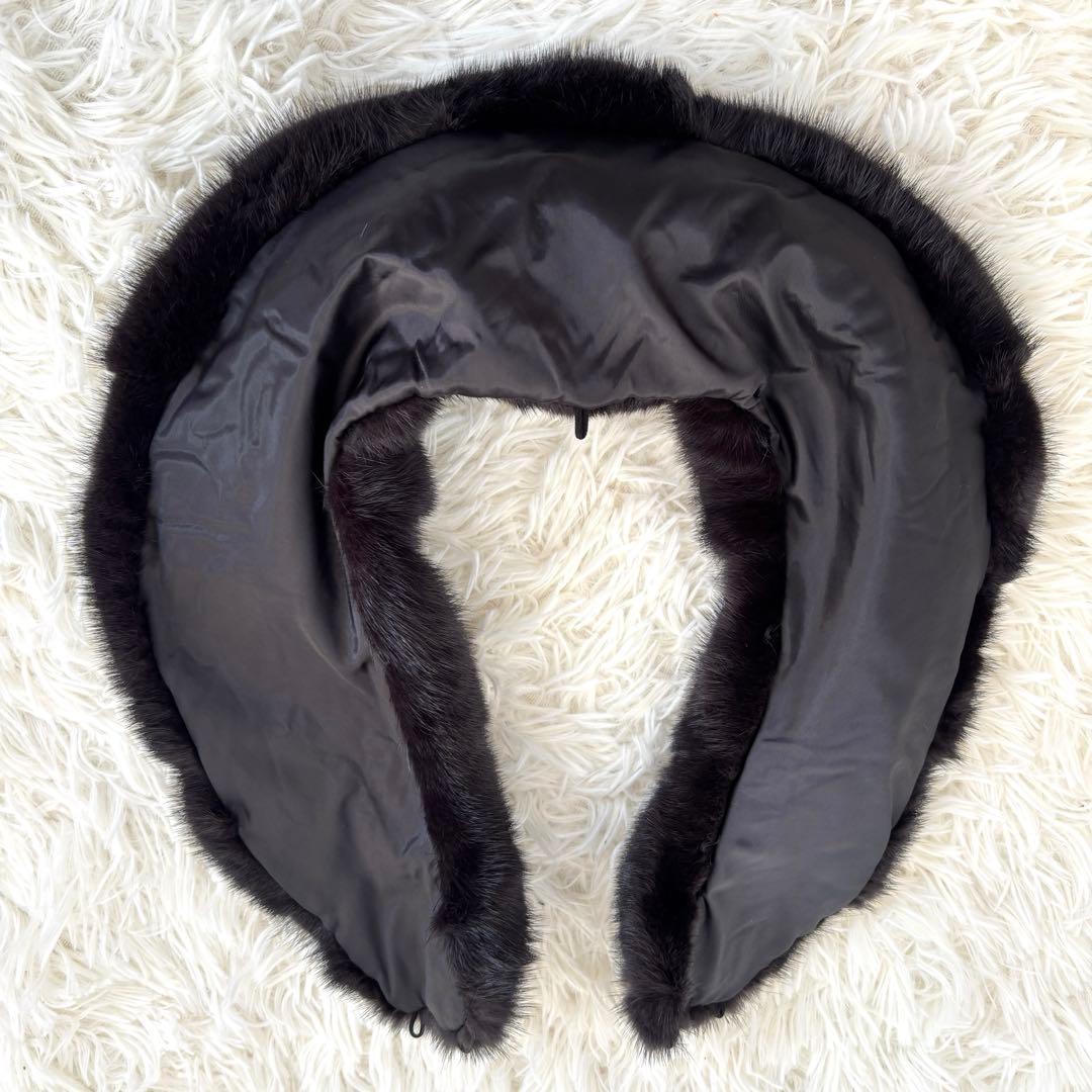 未使用タグ付✨ミンクファーロングコート 高級カシミヤAラインレディース女優襟