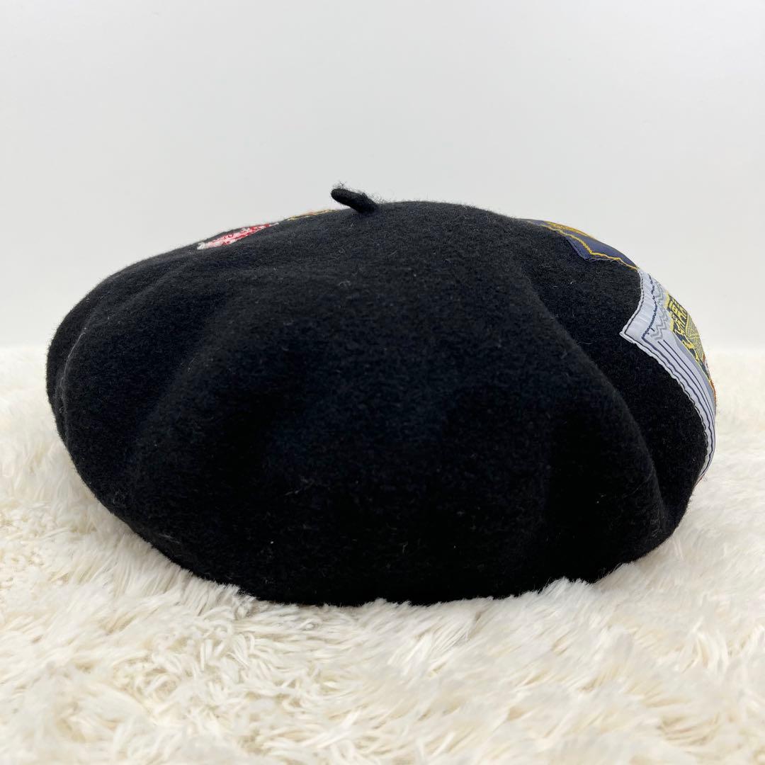 LAULHÈRE ロレール　ベレー帽　ERIDAN エリダン　ウール　本革　黒