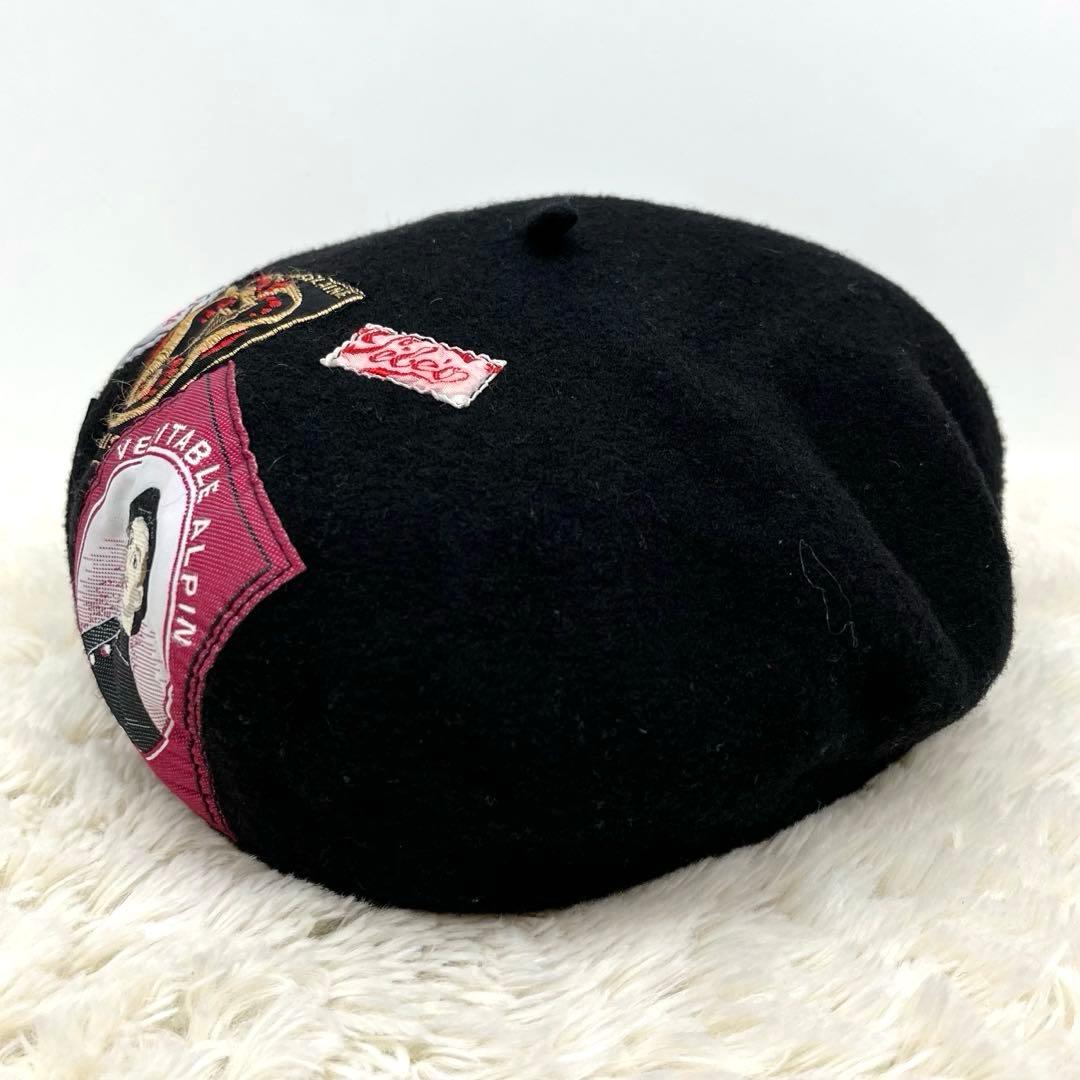 LAULHÈRE ロレール　ベレー帽　ERIDAN エリダン　ウール　本革　黒