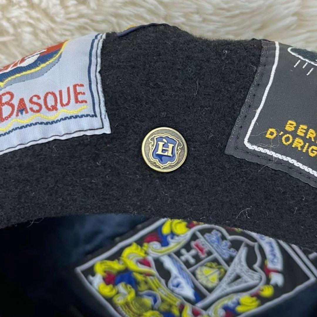 LAULHÈRE ロレール　ベレー帽　ERIDAN エリダン　ウール　本革　黒