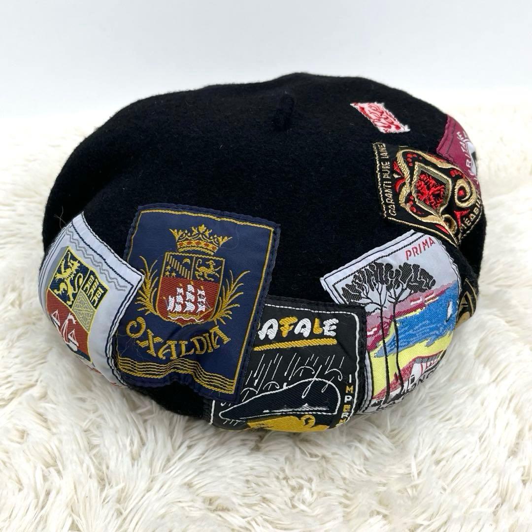 LAULHÈRE ロレール　ベレー帽　ERIDAN エリダン　ウール　本革　黒