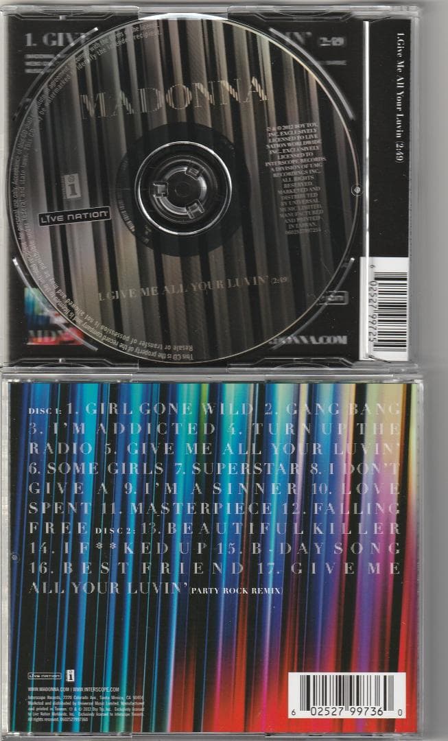 Madonna　MDNA　 台湾盤 限定 3枚組CDセット