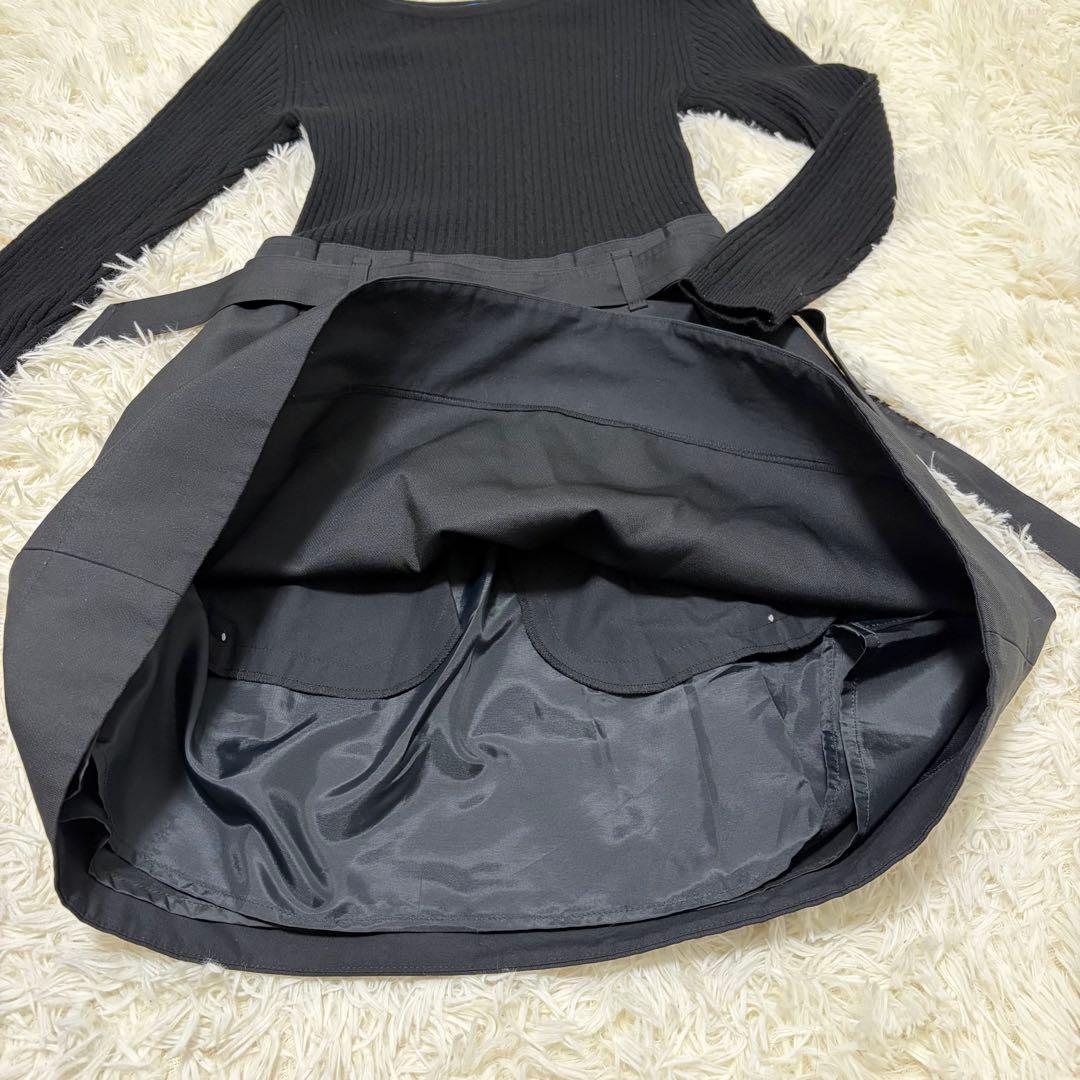 【美品】BURBERRY BLUE LABEL 黒ニットワンピース 38サイズ