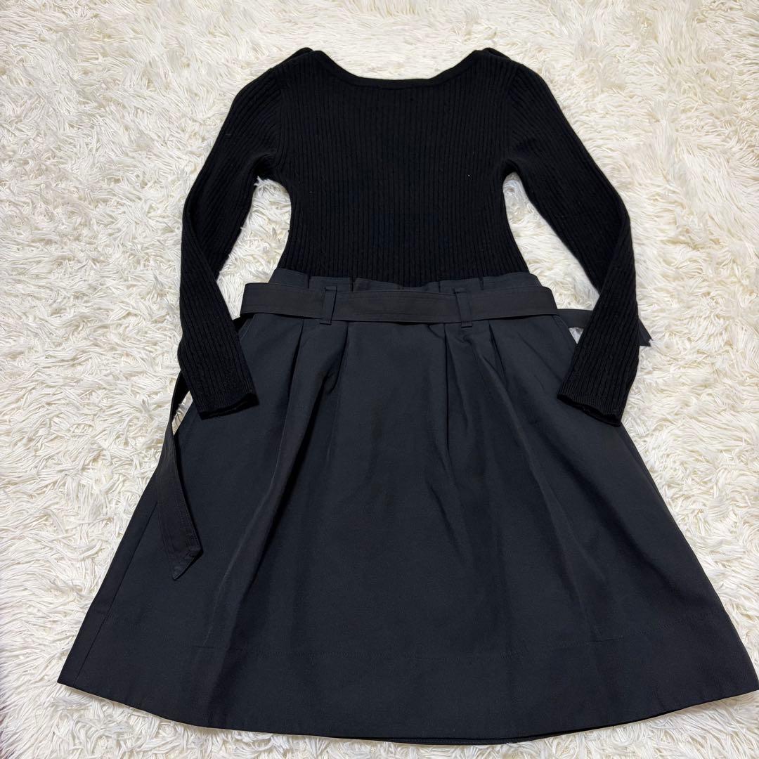【美品】BURBERRY BLUE LABEL 黒ニットワンピース 38サイズ