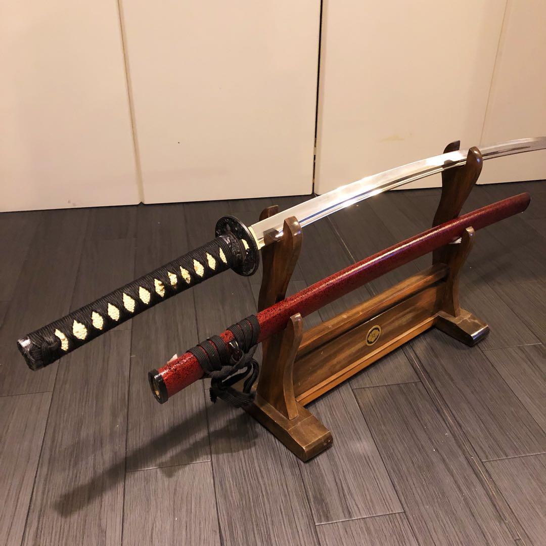 いづみ　模造刀　居合刀　優乱刃紋　朱拵え　合金刀身