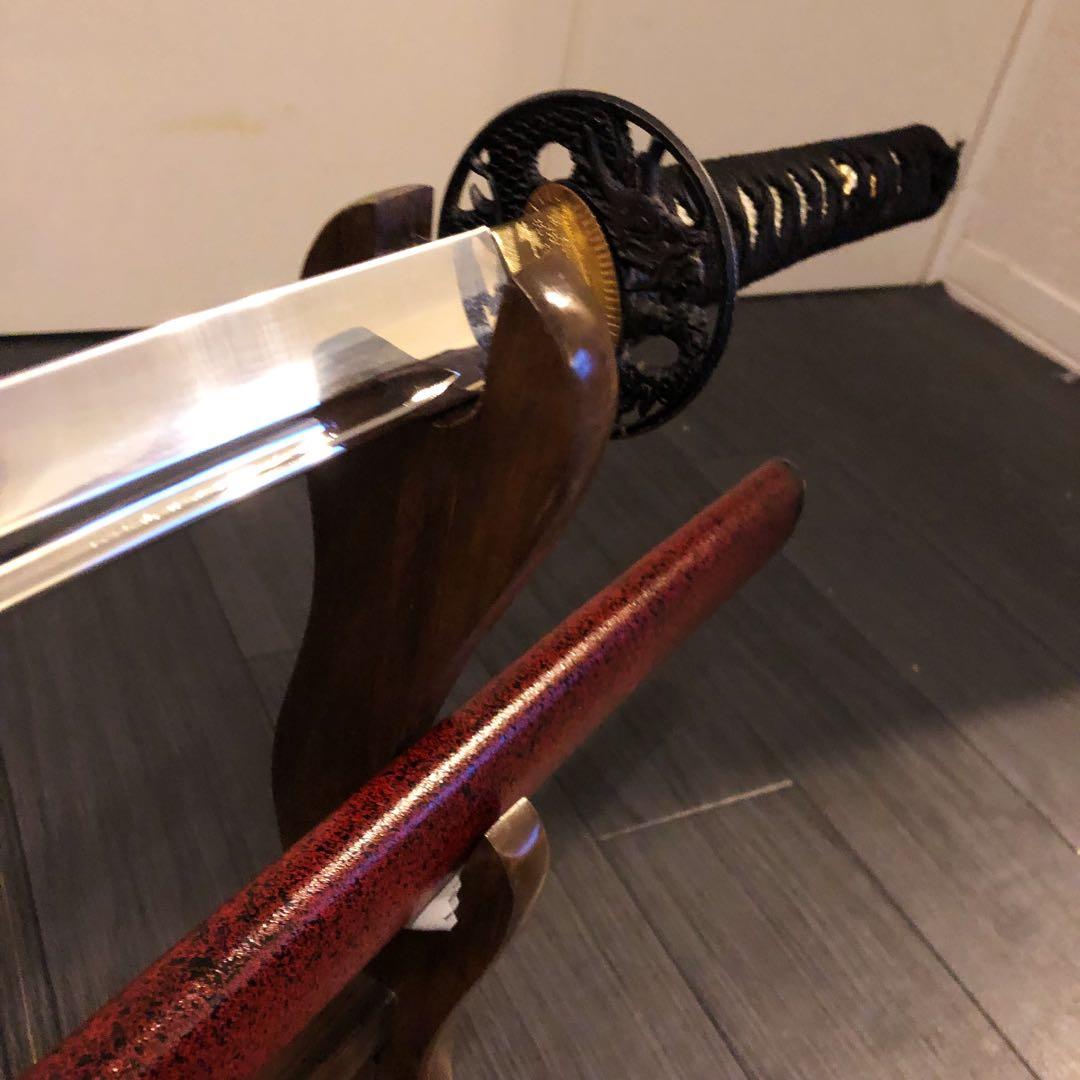 いづみ　模造刀　居合刀　優乱刃紋　朱拵え　合金刀身