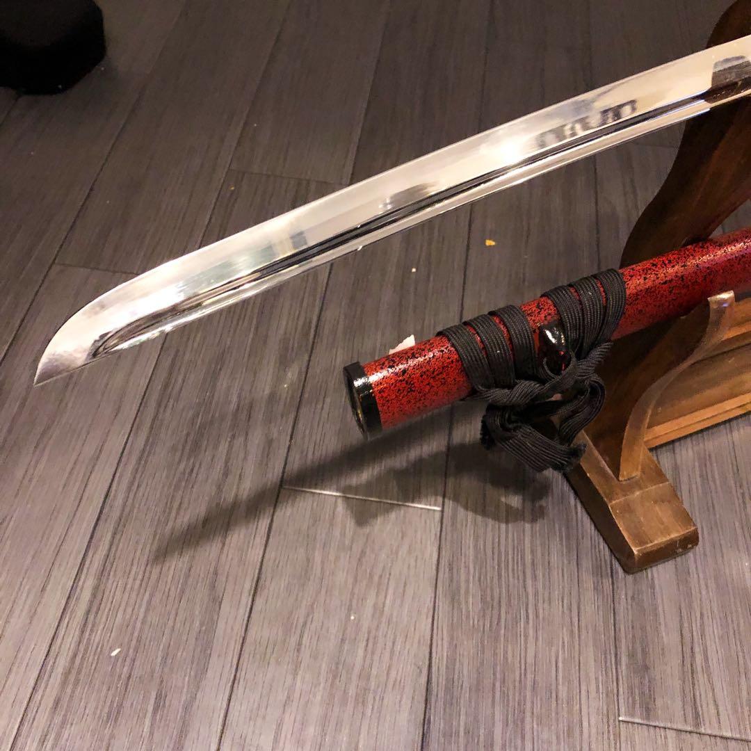いづみ　模造刀　居合刀　優乱刃紋　朱拵え　合金刀身