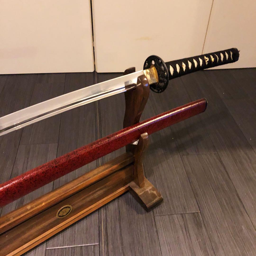 いづみ　模造刀　居合刀　優乱刃紋　朱拵え　合金刀身