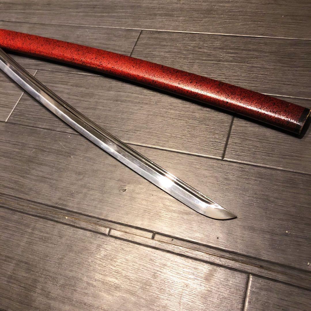 いづみ　模造刀　居合刀　優乱刃紋　朱拵え　合金刀身