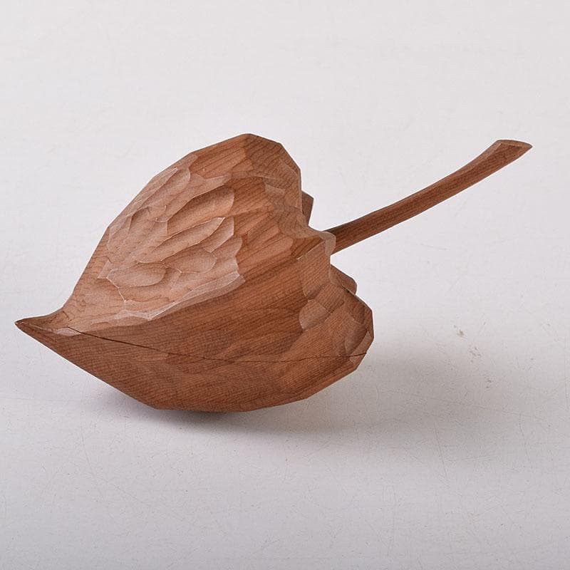 ぽぽっち　津田亮友造　飛騨高山　一位一刀彫ほおずき香合　共箱　V　7904