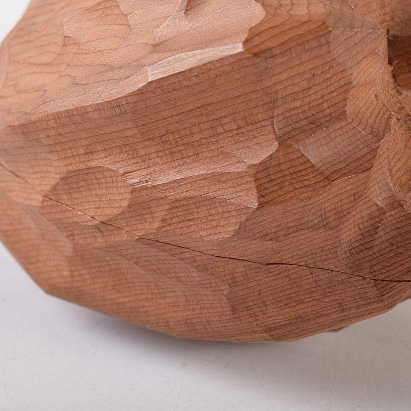 ぽぽっち　津田亮友造　飛騨高山　一位一刀彫ほおずき香合　共箱　V　7904