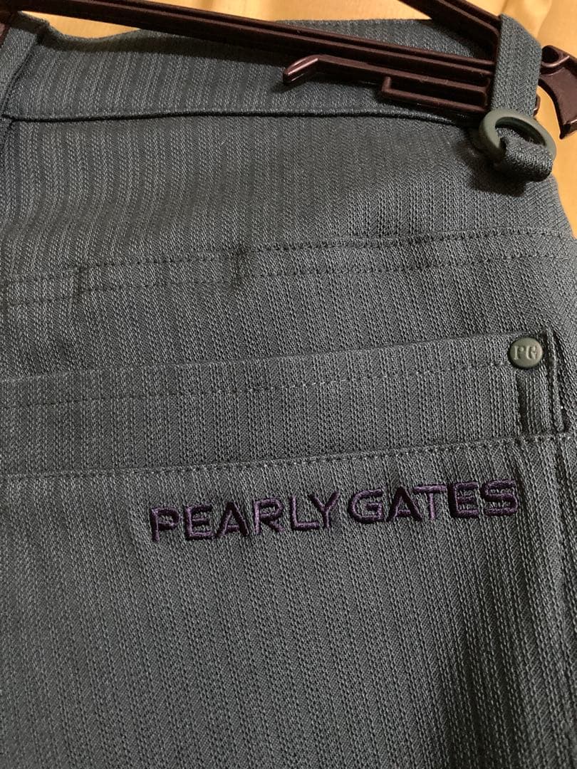 パーリーゲイツ ゴルフパンツ PGロゴ刺繍 メンズ グリーン　サイズ4