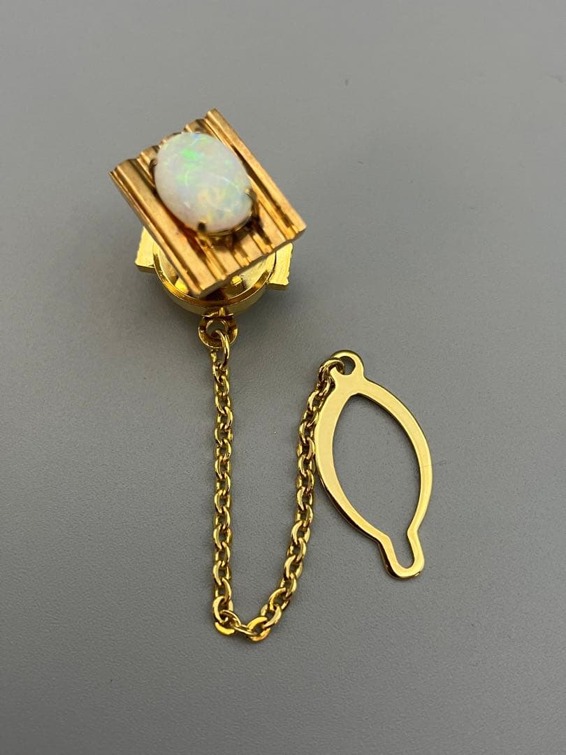 ラッコ⭐️ ネクタイピン　k18 オパール