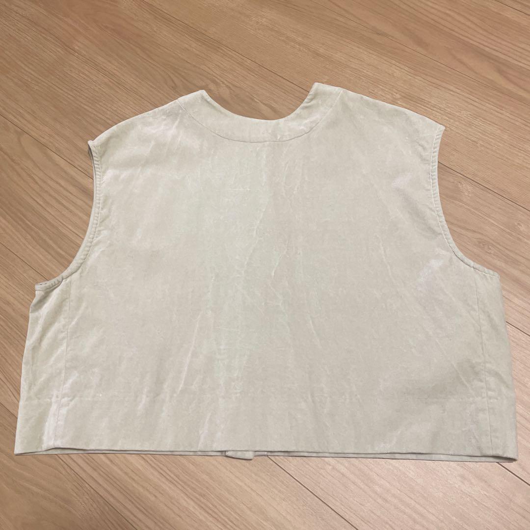 新品未使用タグ付き　かぐれ　コットンベルベット2WAYベスト