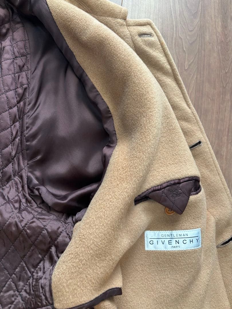 メンズ　ジバンシー　キャメル　ステンカラー　コート