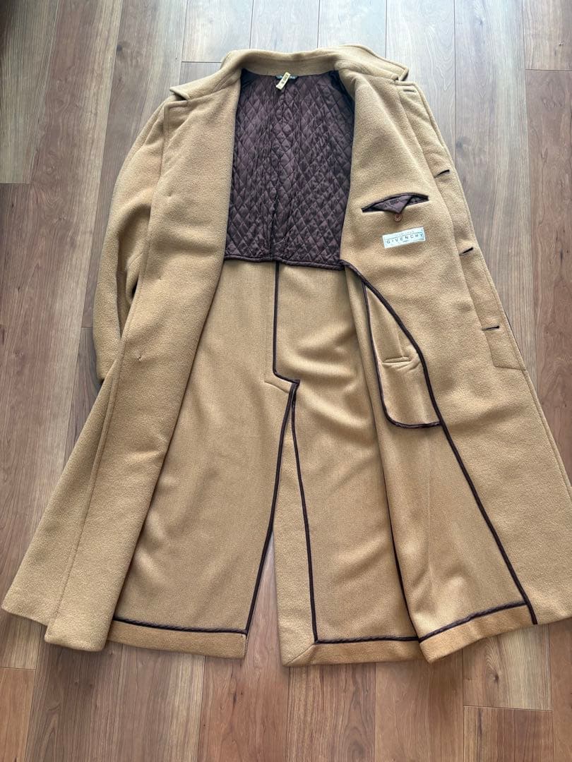 メンズ　ジバンシー　キャメル　ステンカラー　コート