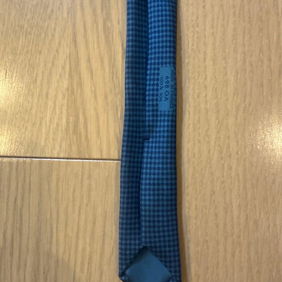 即日発送❗️HERMES エルメス　ネクタイ　デカロゴ　ブルー　希少品