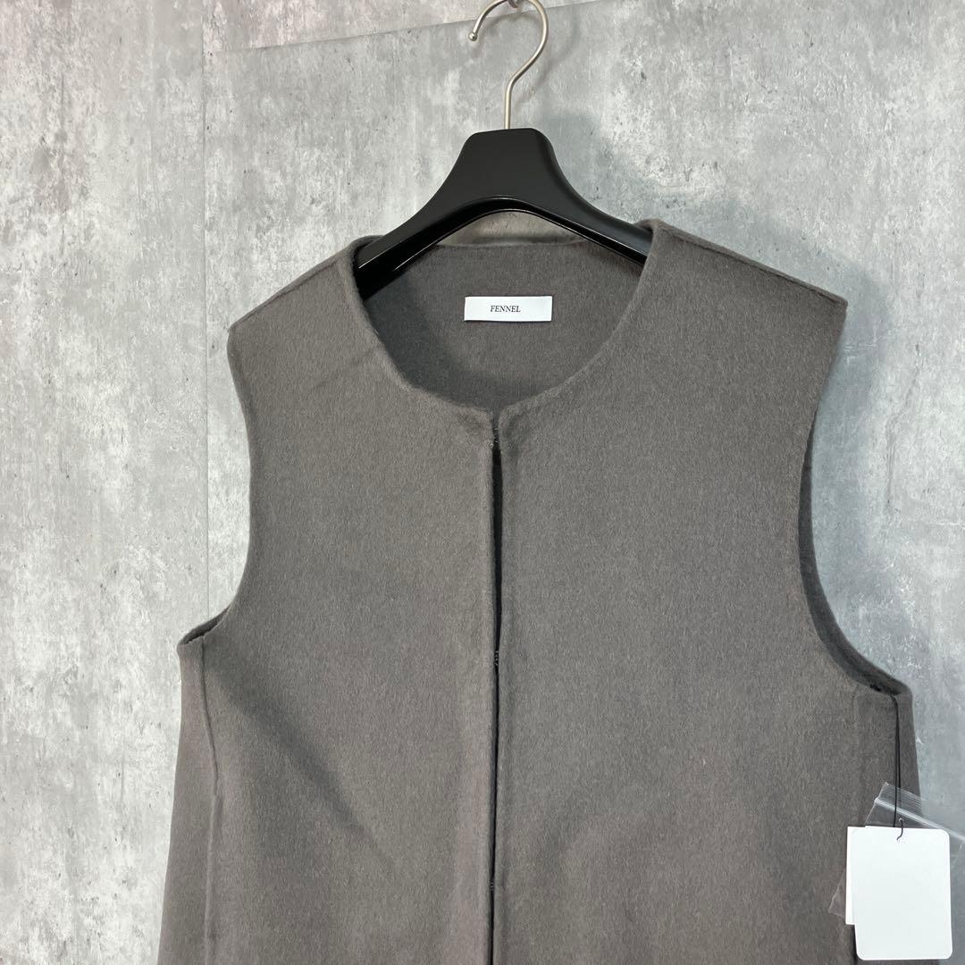 新品 FENNELフォックスファー付きウールベスト 38