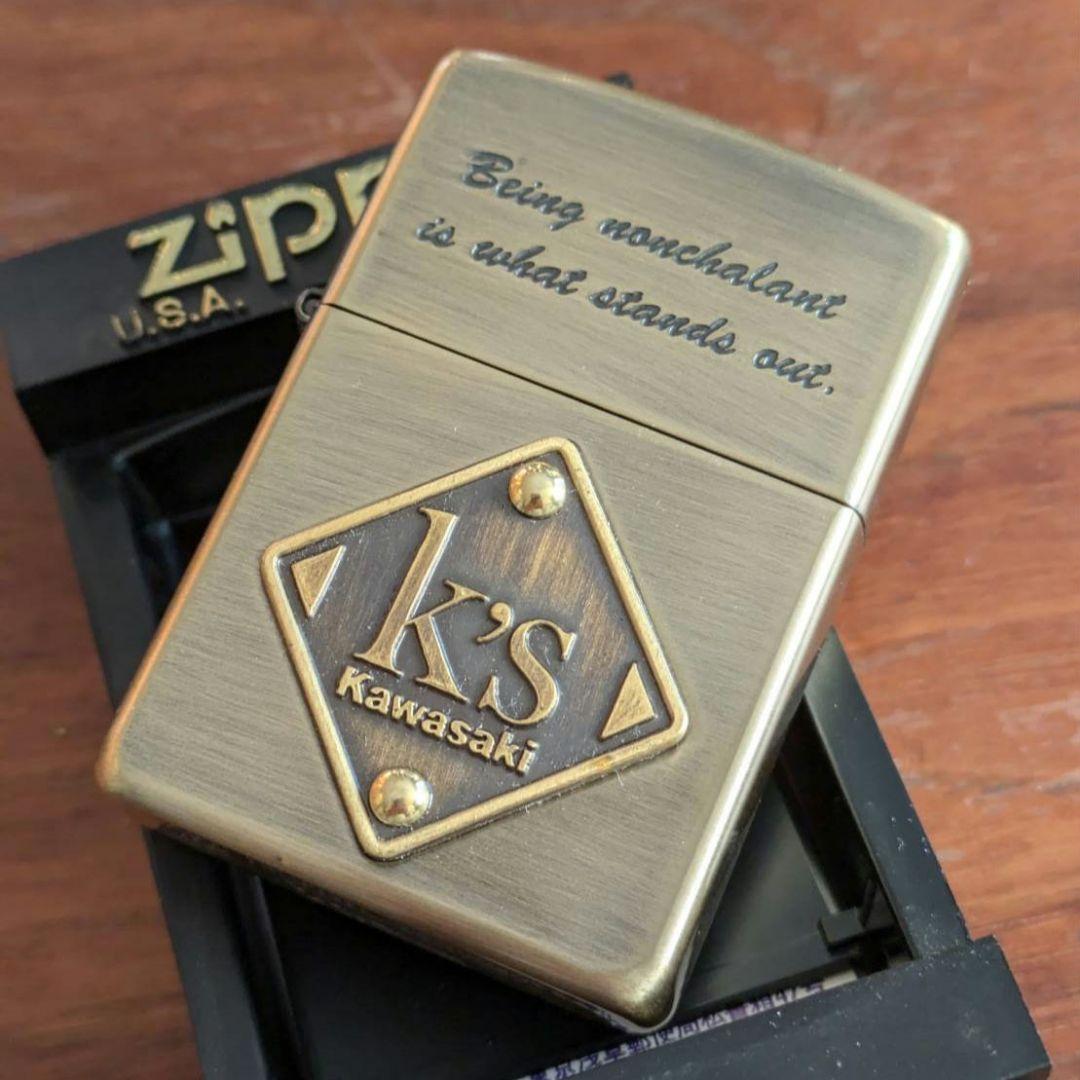 新品 96年製 カワサキ Kawasaki Zippo 真鍮